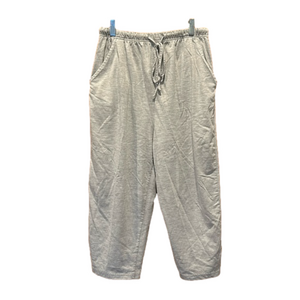 Stephanie Rogers by Fashion Trend Grey Drawstring Lightweight Capris Size Medium